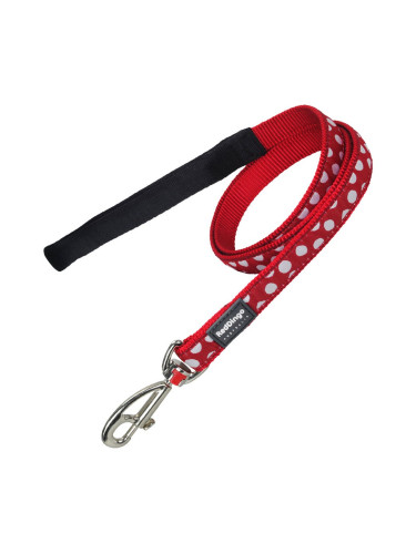 Кучешка Каишка Red Dingo Червен Точки (1,2 x 120 cm)
