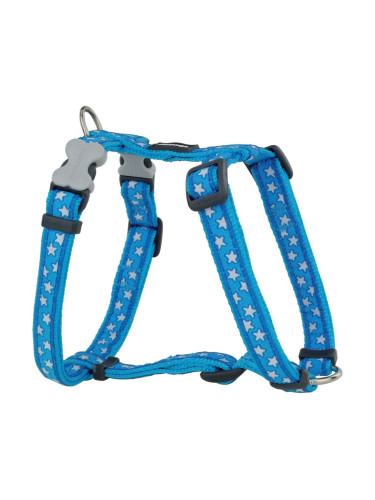 Каишка за Куче Red Dingo Style Син Звезда 25-39 cm