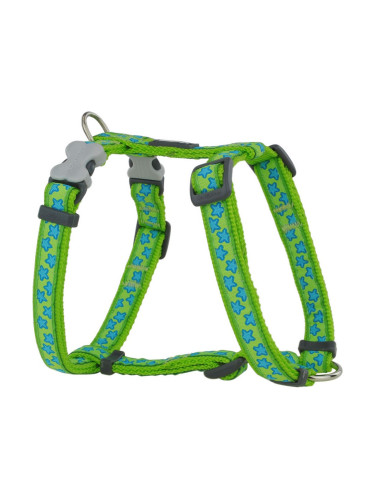 Каишка за Куче Red Dingo Style Звезда Зелен 25-39 cm
