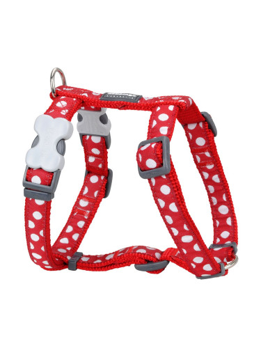 Каишка за Куче Red Dingo Style Червен Грах 30-48 cm
