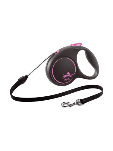 Кучешка Каишка Flexi BLACK DESIGN 5 m Розов Размер XS