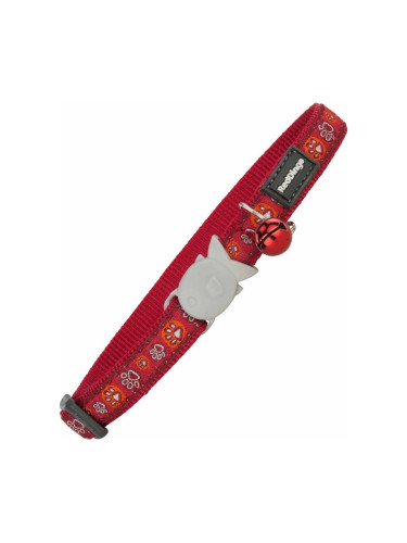 Котешко колие Red Dingo Style Червен (1,2 x 20-32 cm)