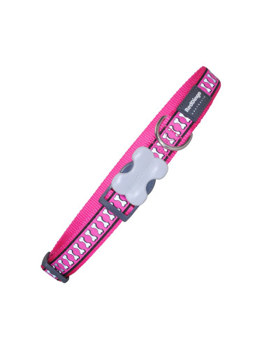 Кучешки Нашийник Red Dingo, Светлоотразителен, Фуксия 