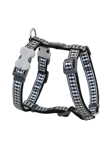 Каишка за Куче Red Dingo Кост Светлоотразителен 46-76 cm Черен