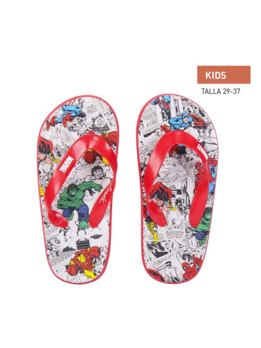 Джапанки за деца Marvel Червен - 35