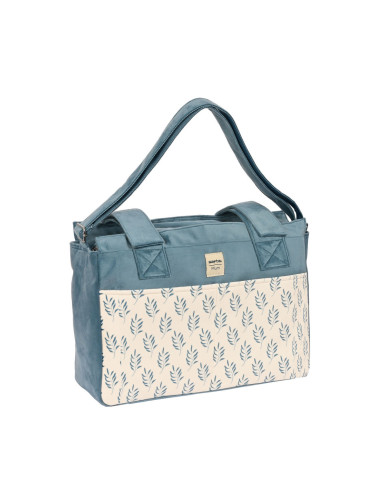 Чанта за Смяна на Пелени Safta Leaves цвят тюркоаз (46 x 26 x 15 cm)