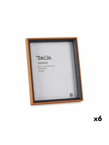 Рамка за снимки Кристал Черен Кафяв Дървен MDF (22 x 27 x 3 cm) (6 броя)
