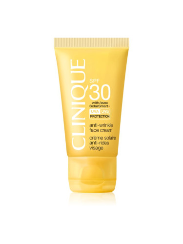 Clinique Sun SPF 30 Sunscreen Anti-Wrinkle Face Cream слънцезащитен крем за лице с антибръчков ефект SPF 30 50 мл.