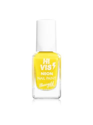 Barry M Hi Vis Neon лак за нокти цвят Yellow Flash 10 мл.