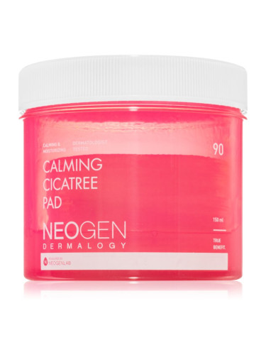 Neogen Dermalogy Calming Cicatree Pad Памучни тампони за премахване на грим и почистване на лице с успокояващ ефект 90 бр.