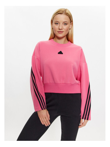 adidas Суитшърт Future Icons 3-Stripes Sweatshirt IL3054 Розов Loose Fit