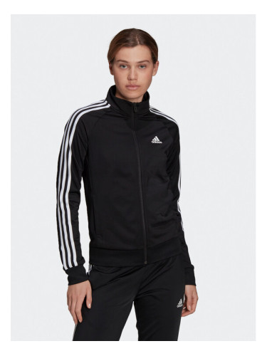 adidas Суитшърт Primegreen Essentials Warm-Up Slim 3-Stripes Track Top H48443 Черен Slim Fit