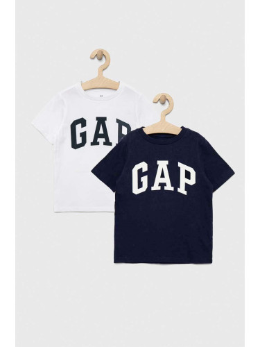 Детска памучна тениска GAP (2 броя) с принт