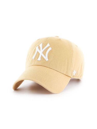 Шапка 47 brand MLB New York Yankees в прозрачен цвят с апликация B-RGW17GWS-LT