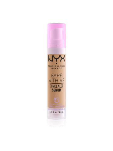 NYX Professional Makeup Bare With Me Concealer Serum овлажняващ коректор 2 в 1 цвят 07 Medium 9,6 мл.