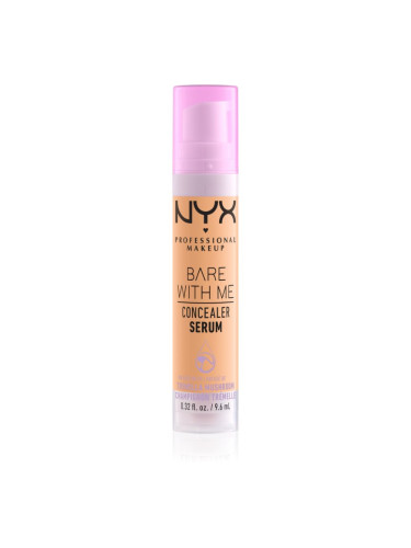 NYX Professional Makeup Bare With Me Concealer Serum овлажняващ коректор 2 в 1 цвят 06 Tan 9,6 мл.