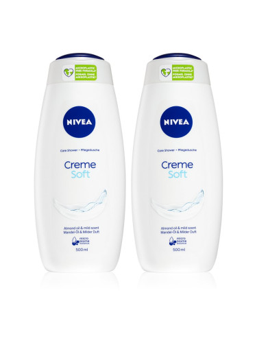 NIVEA Creme Soft душ гел - грижа 2 x 500 ml(изгодна опаковка)
