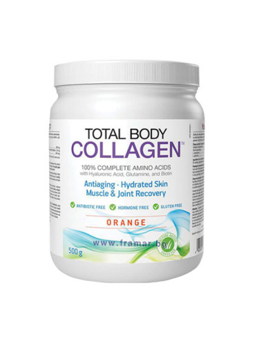 ТОТАЛ БОДИ ХИДРОЛИЗИРАН КОЛАГЕН С ВКУС НА ПОРТОКАЛ прах 500 г НАТУРАЛ ФАКТОРС