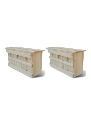 Sonata Къщички за врабчета 2 бр дърво 44x15,5x21,5 см
