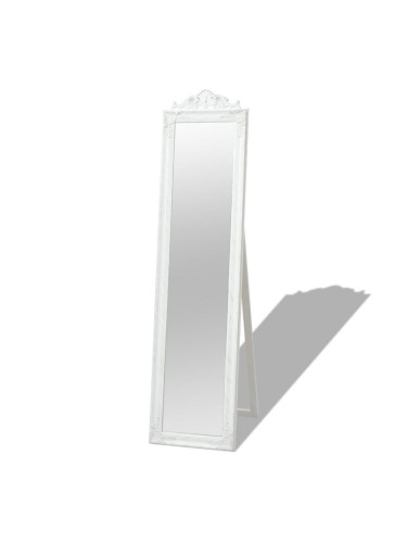 Sonata Свободностоящо огледало, бароков стил 160х40 см, бяло