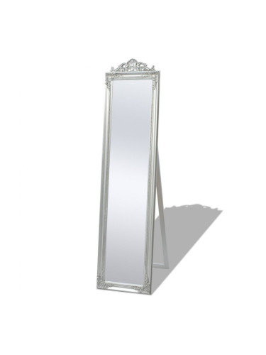 Sonata Свободностоящо огледало, бароков стил 160х40 см, сребристо