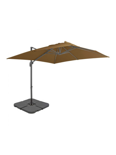 Sonata Градински чадър с преносима основа, таупе