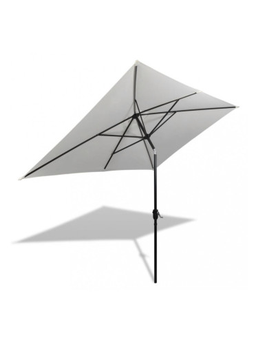 Sonata Правоъгълен чадър за слънце, 200 х 300 см, пясъчно бял