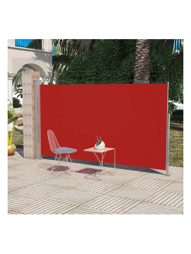 Странична тента за тераса, 160 x 300 см, червена