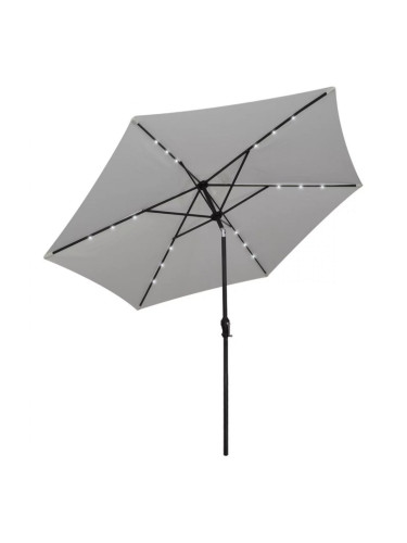 Sonata LED чадър за слънце, свободностоящ, 3 м, пясъчно бял