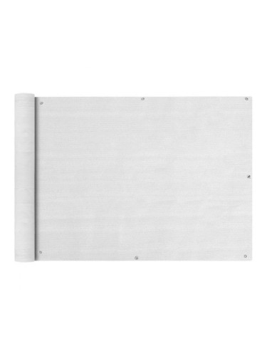 Sonata Балконски екран, HDPE, 75x600 см, бял