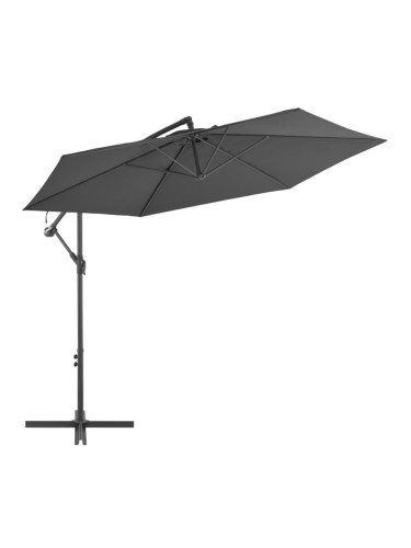 Sonata Градински чадър, чупещо рамо и алуминиев прът, 300 см, антрацит
