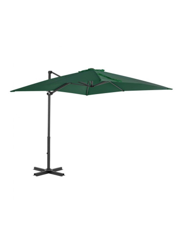 Sonata Градински чадър чупещо рамо с алуминиев прът 250x250 см зелен