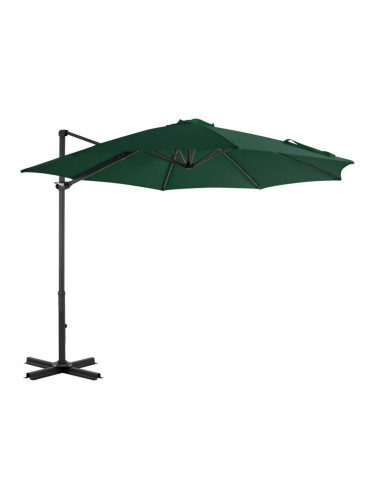 Sonata Градински чадър чупещо рамо с алуминиев прът 300 см зелен