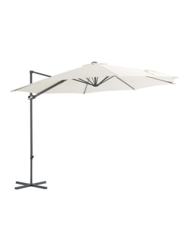 Sonata Градински чадър чупещо рамо и стоманен прът 300 см пясъчен