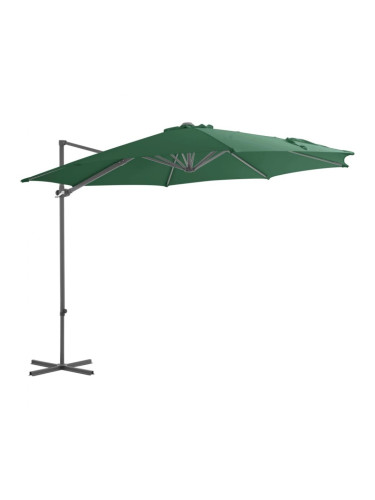 Sonata Градински чадър чупещо рамо и стоманен прът 300 см зелен