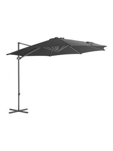 Sonata Градински чадър чупещо рамо стоманен прът 300 см антрацит