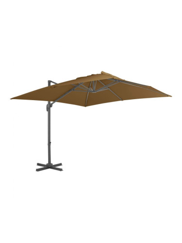 Sonata Градински чадър чупещо рамо с алуминиев прът 300x300 см таупе
