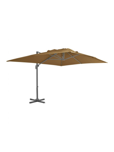 Sonata Градински чадър чупещо рамо с алуминиев прът 400x300 см таупе