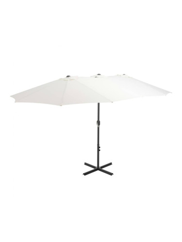 Sonata Градински чадър с алуминиев прът, 460x270 см, пясъчен