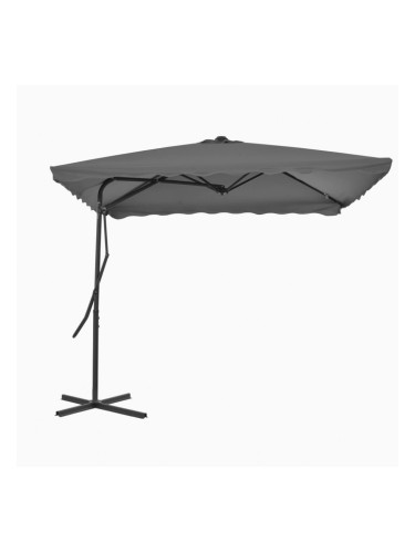 Sonata Градински чадър със стоманен прът, 250x250 см, антрацит