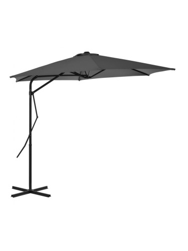 Sonata Градински чадър със стоманен прът, 300 см, антрацит