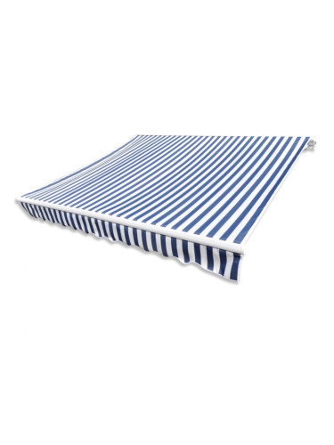 Sonata Платнище за тента и сенник, синьо и бяло, 500x300 см