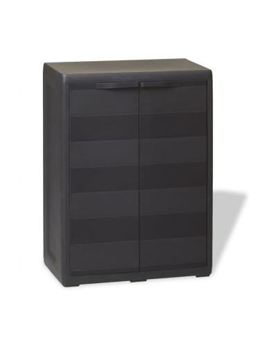 Sonata Градински шкаф за съхранение с 1 рафт, черен