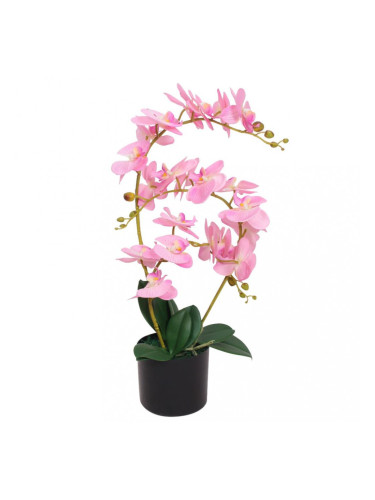 Sonata Изкуствено растение орхидея със саксия, 65 см, розова