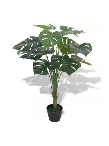 Sonata Изкуствено растение монстера със саксия, 70 см, зелено