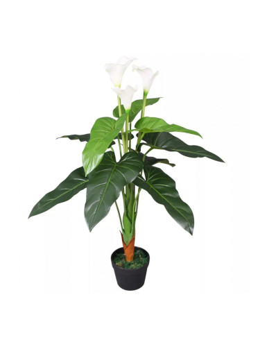 Sonata Изкуствено растение кала със саксия, 85 см, бяло