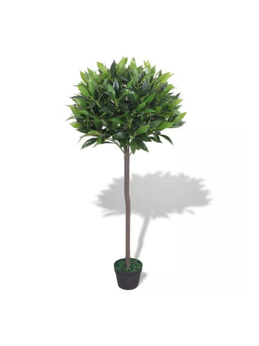 Sonata Изкуствено растение лавър със саксия, 125 см, зелено