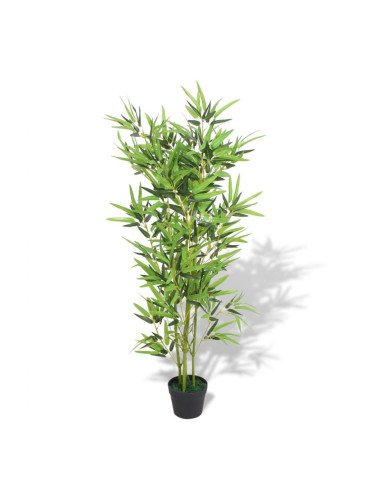 Sonata Изкуствено растение бамбук със саксия, 120 см, зелено