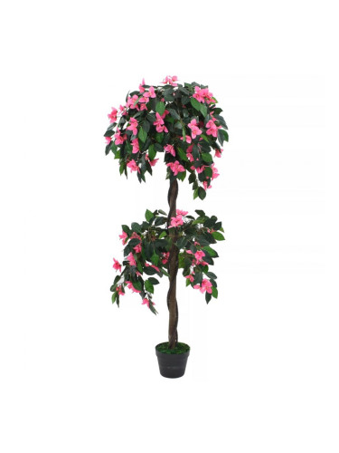 Sonata Изкуствено растение рододендрон, 155 см, зелено и розово