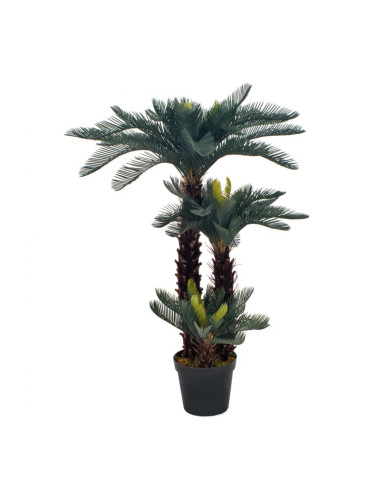 Sonata Изкуствено растение, сагова палма със саксия, зелена, 125 см